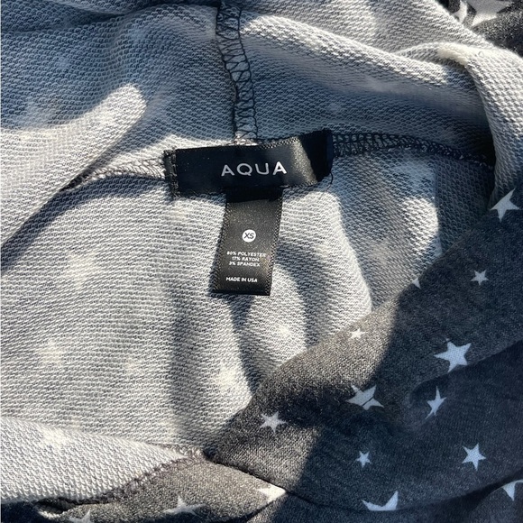 Aqua Star Print Pullover Hoodie - size XS - Picture 2 of 4
